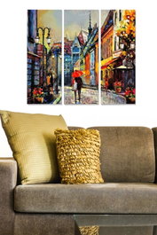 Wallity Cuadro Decorativo MDF Multicolor (3 Piezas)
